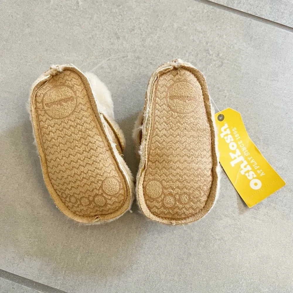 OshKosh B’gosh Minnetonka Tan Baby Booties Size 3